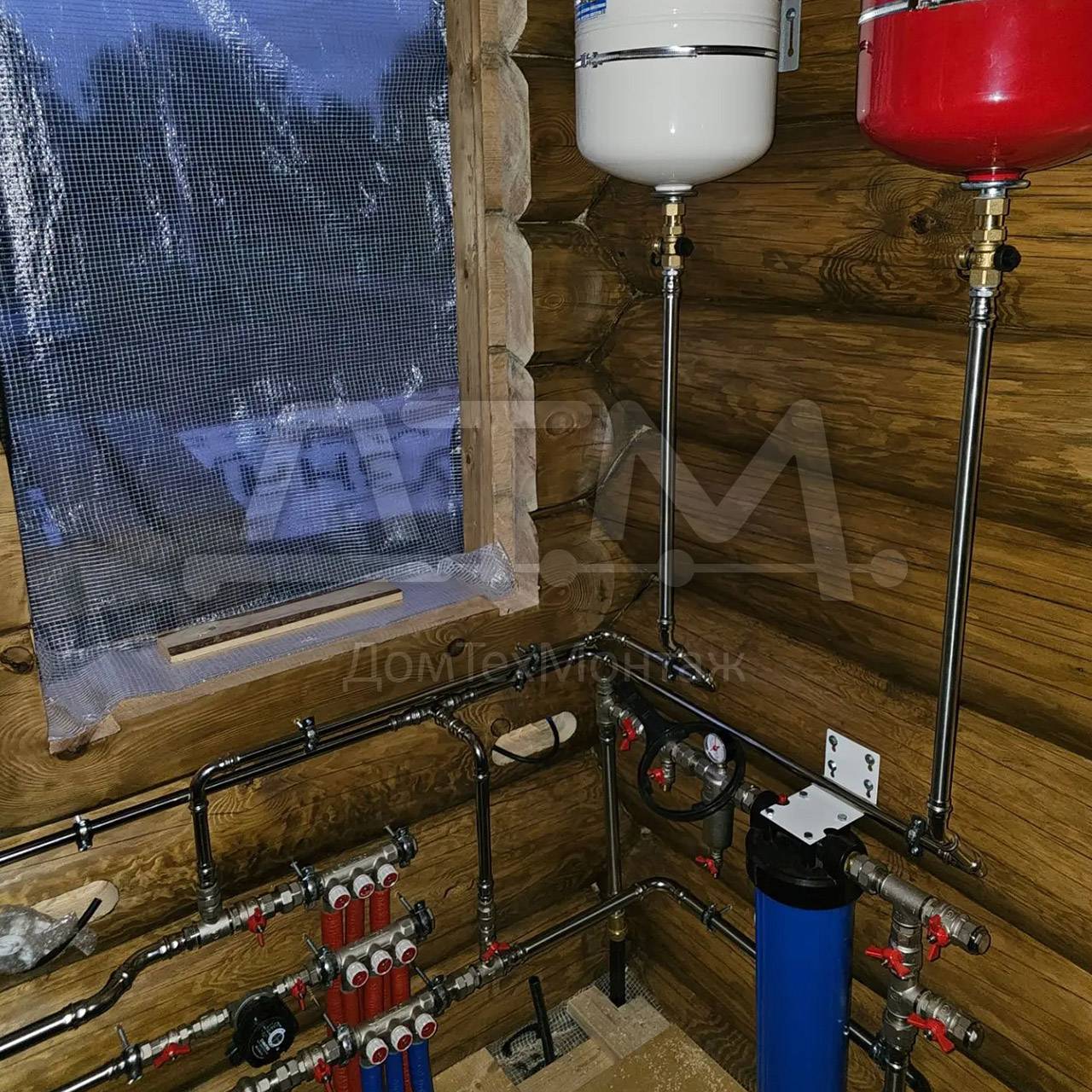 Отопление и водоснабжение под ключ. 200 кв.м.